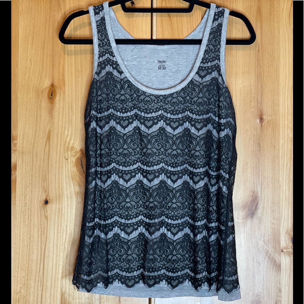 Mossimo Layered Lace Tank